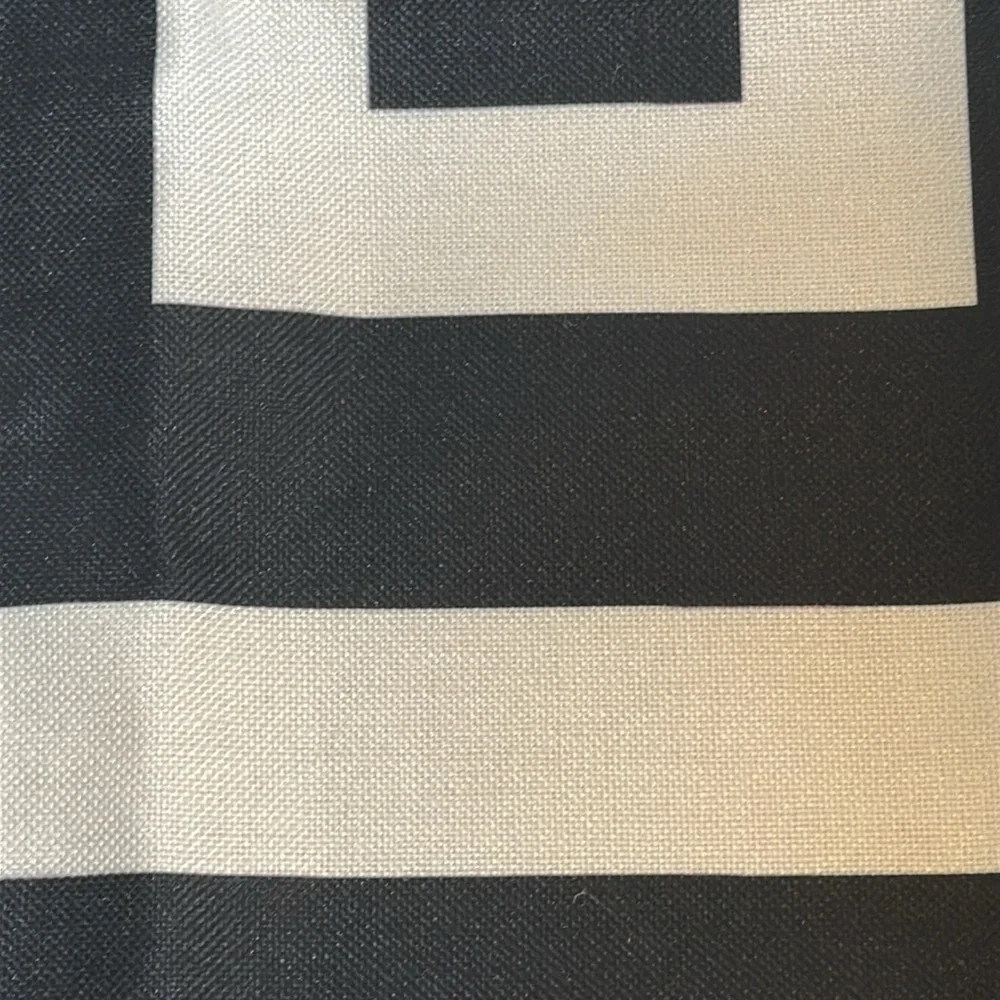 Modern Black and Cream Geometric Throw Pillow Cover 18”x18” Pair